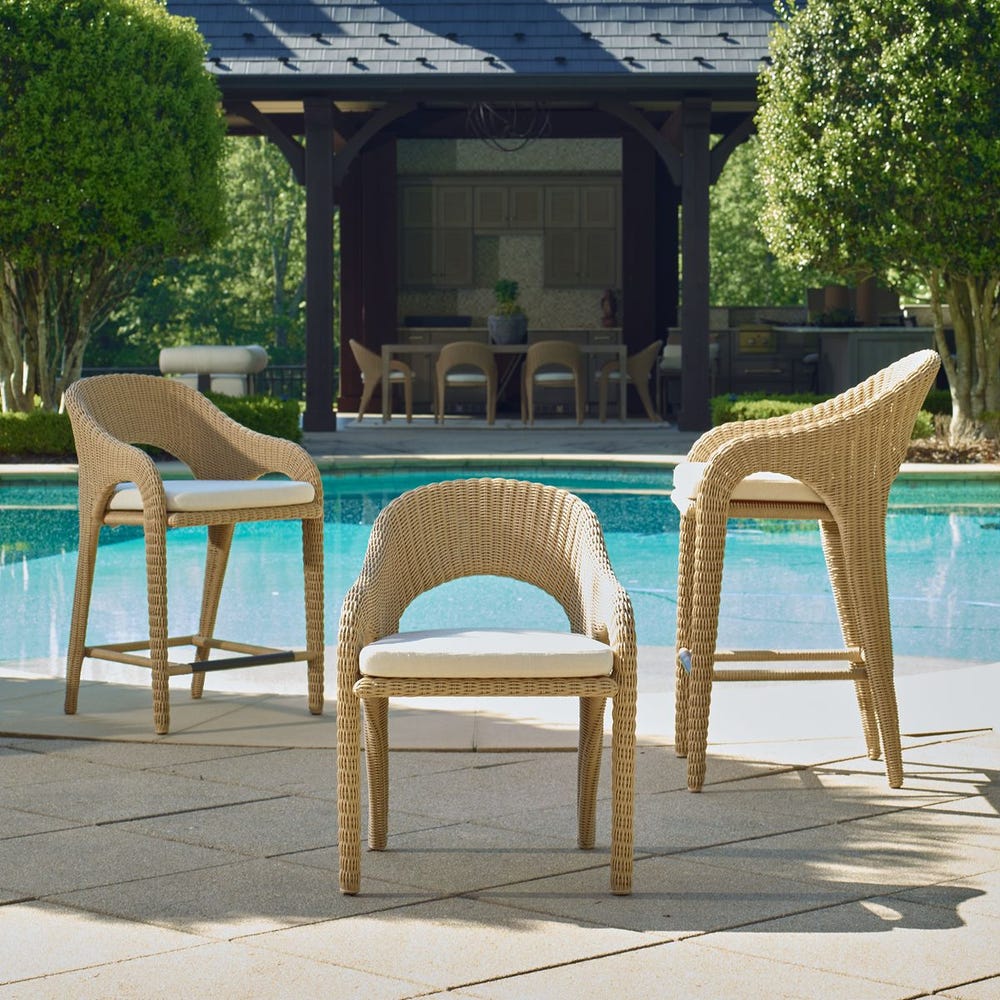 Avenue White All Weather Outdoor Dining Arm Chair