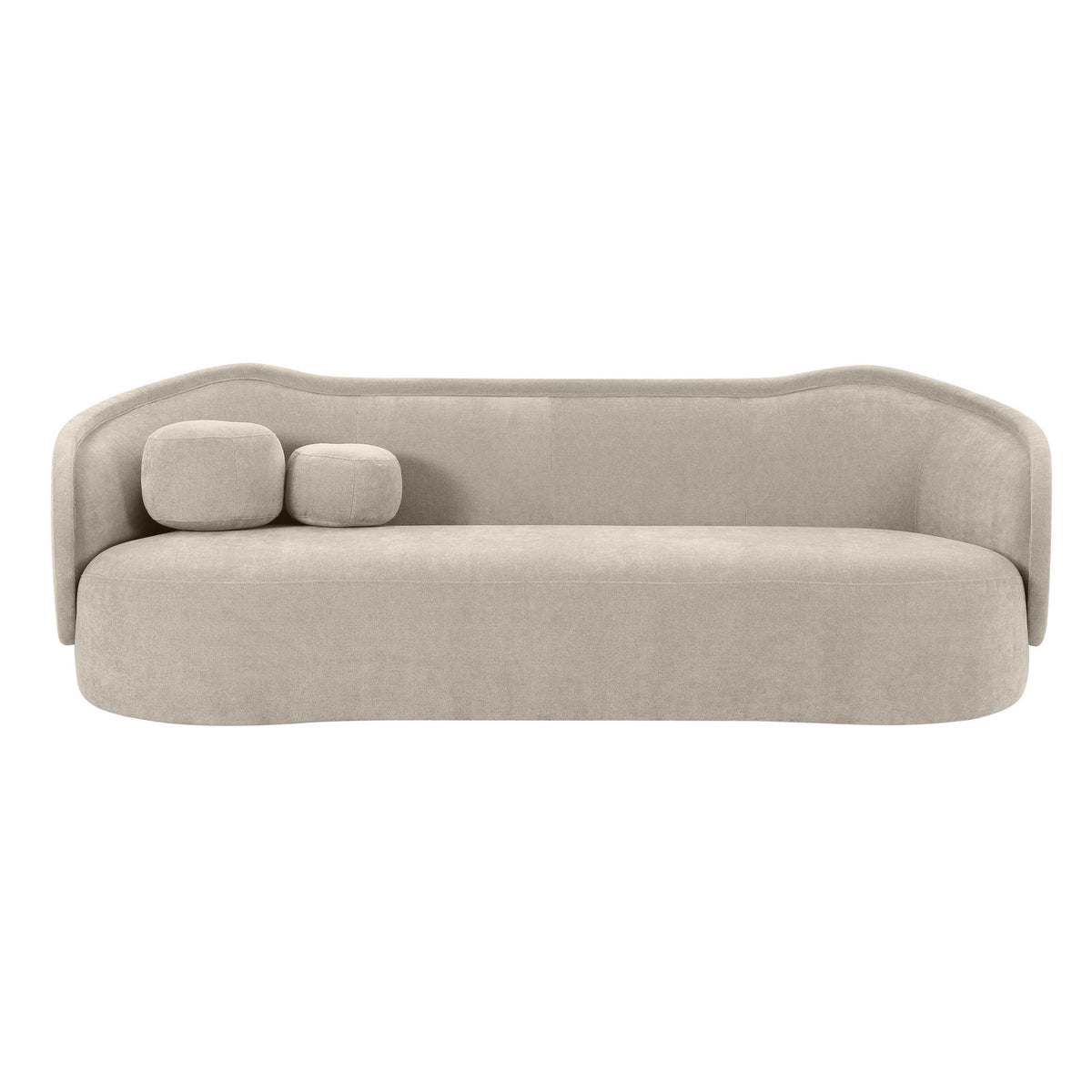 Libby 92.5” Taupe Performance Velvet Sofa
