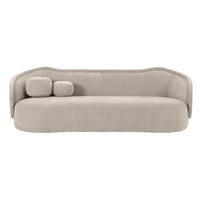 Libby 92.5” Taupe Performance Velvet Sofa