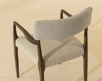 Guardi Oatmeal Fabric & Faux Leather Dining Chair