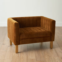 Perfectly Timeless Cognac Velvet Chair