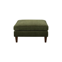 Aeliana Olive Velvet Ottoman