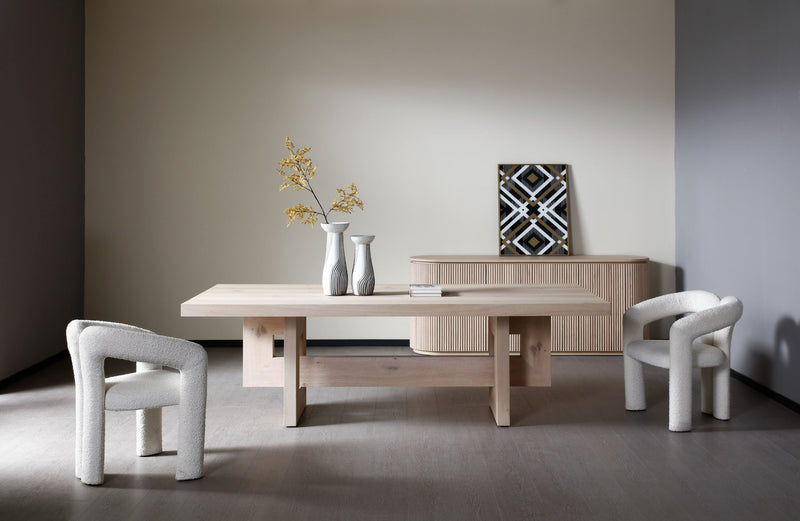 Trenta 94.5" Modern Natural White Oak Dining Table