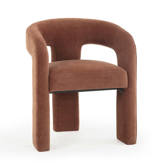 Malone Rust Red Performance Chenille Dining Chair