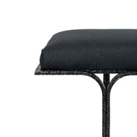 Noah 59" Black Linen Bench