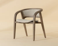 Arco Oatmeal Solid Ash Wood Dining Armchair