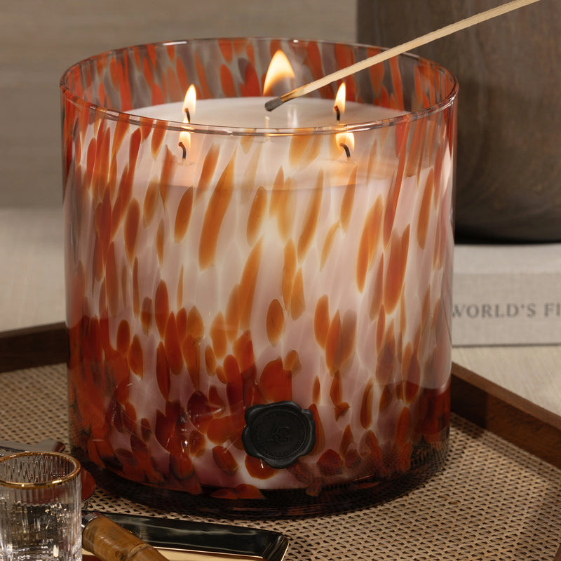 Opal Glass Five-Wick Candle Jar Red/Cardamom Negroni (Set of 2)