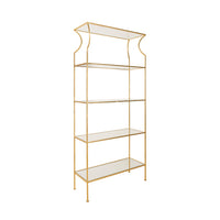 Mona Flared Gold Leaf Etagere