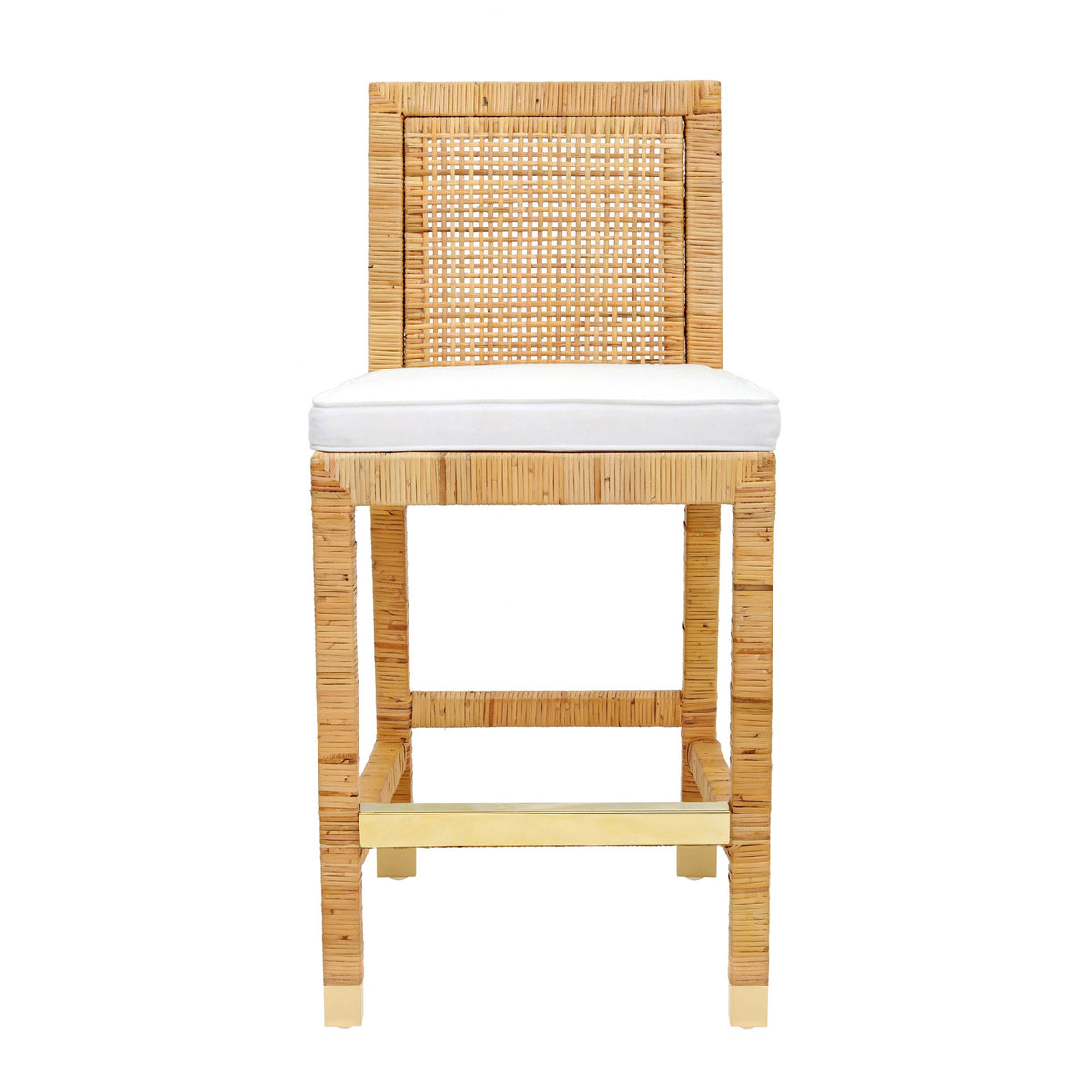 Arimo Rattan Performance Fabric Counter Stool