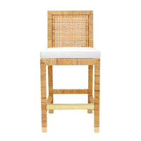 Arimo Rattan Performance Fabric Counter Stool