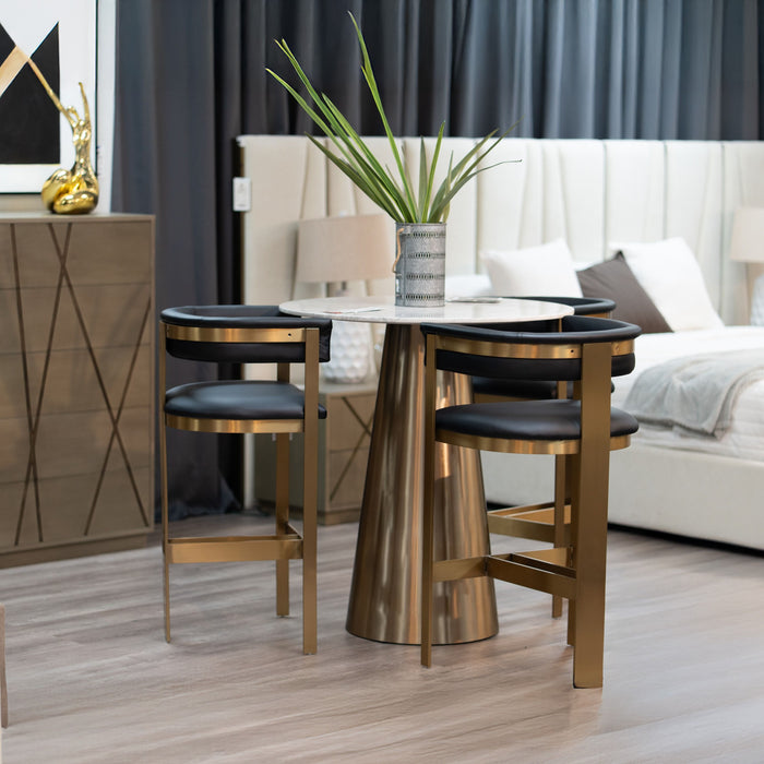 Divine Modern Black & Gold Barstool