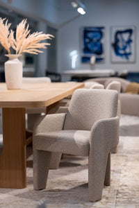 Claude Modern Beige Fabric Dining Chair
