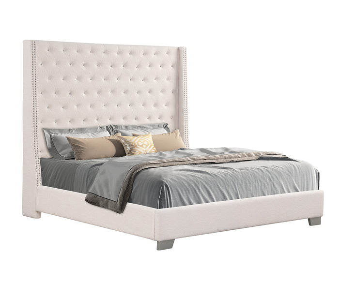 Brynelle Beige Boucle Bed