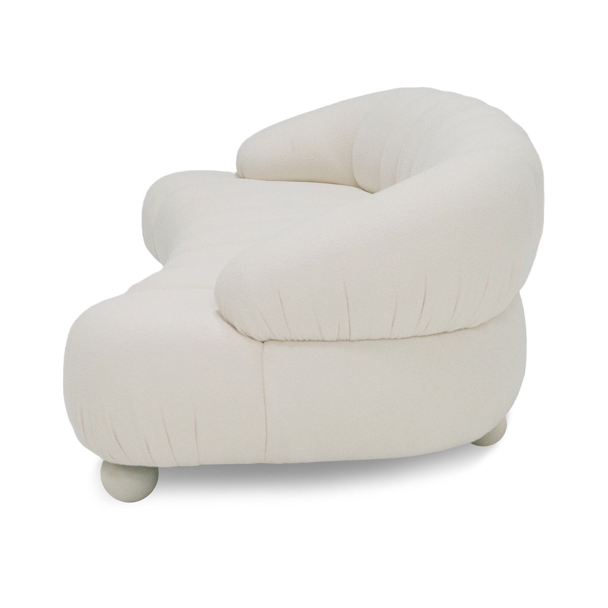 Branndi 103.5"Contemporary White Fabric 4-Seater Sofa