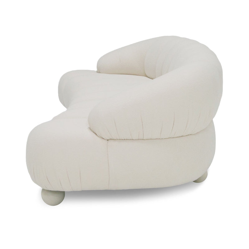 Branndi 103.5"Contemporary White Fabric 4-Seater Sofa