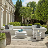 Verah White Indoor-Outdoor Coffee Table