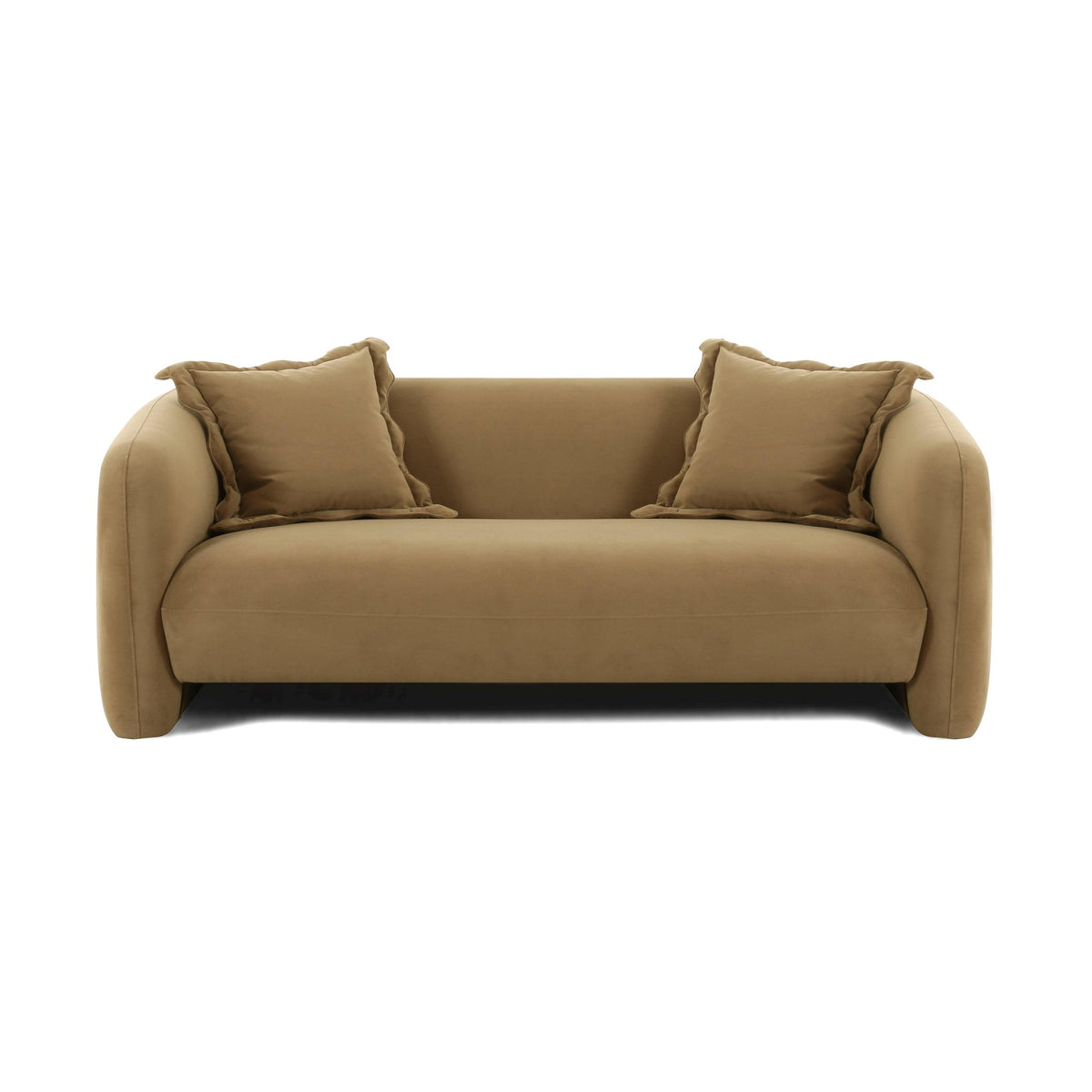 Lou 71.5” Cafe Au Lait Performance Velvet Loveseat