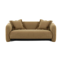 Lou 71.5” Cafe Au Lait Performance Velvet Loveseat