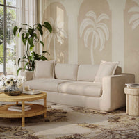 Aliana 90.5" Sand Upcycled Washed Velvet Sofa