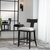 Rowan Performance Charcoal Black Counter Stool