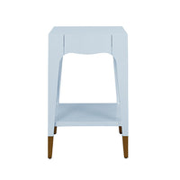 Julia 20" Light Blue & Gold Nightstand/Accent Table