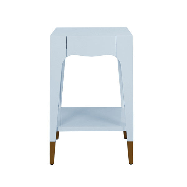 Julia 20" Light Blue & Gold Nightstand/Accent Table