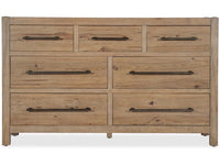 Colt Light Wood Seven Drawer Dresser