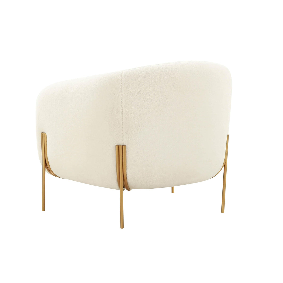Katie Cream Shearling Accent Chair - Luxury Living Collection