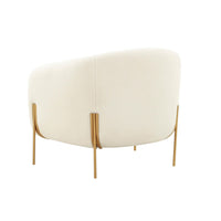 Katie Cream Shearling Accent Chair - Luxury Living Collection