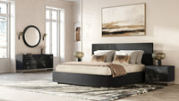 Benedict Modern Black Ash Bed