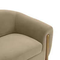 Lina 93" Cafe Au Lait Brown Performance Velvet Sofa