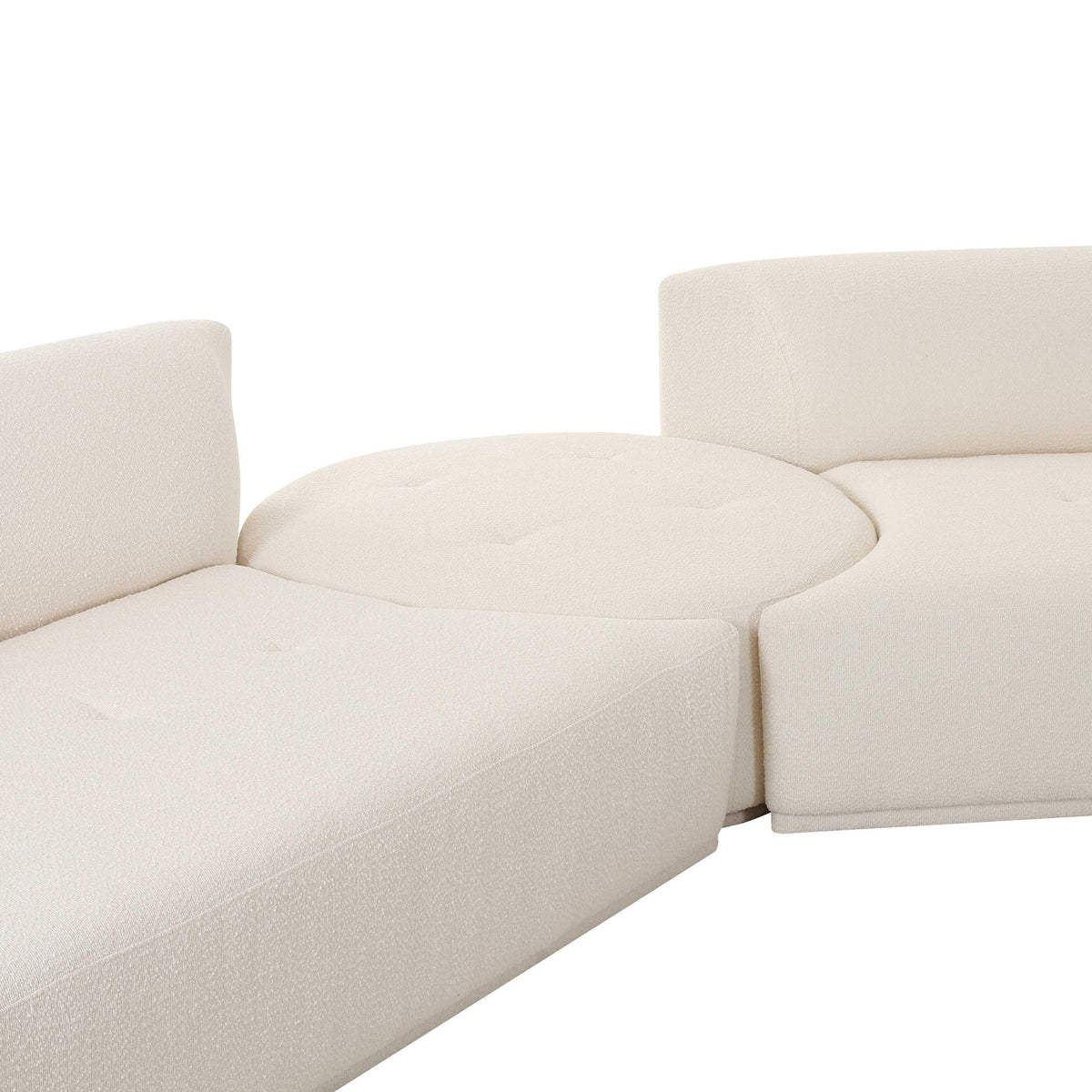 Pablo 153" Cream Boucle 3-Piece Modular Sectional - Luxury Living Collection