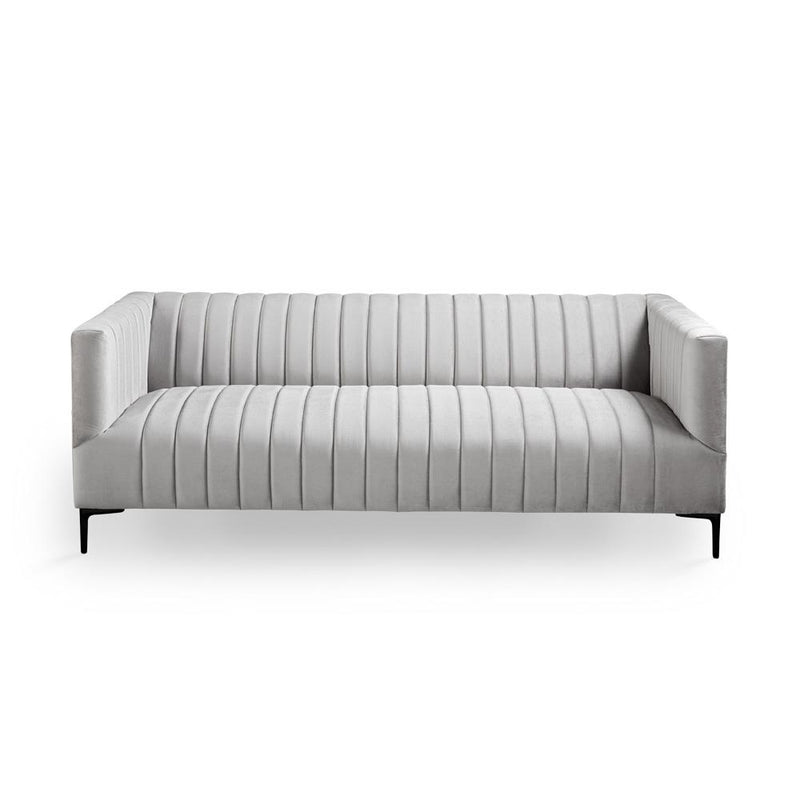 Georgiana Grey Velvet Sofa