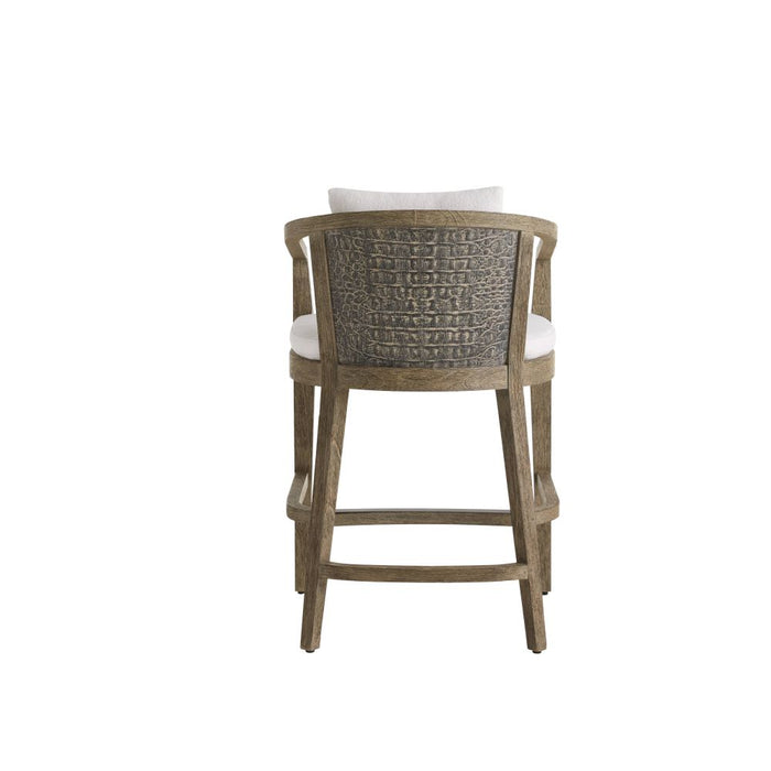 Sobek Textured Back Outdoor Performance Boucle Counter Stool