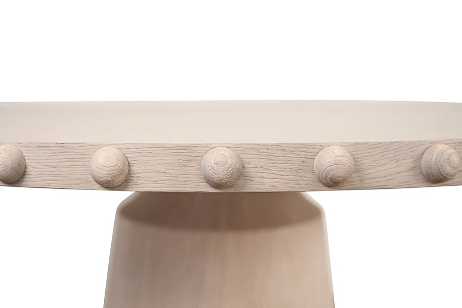 Reef 61" White Oak Round Dining Table
