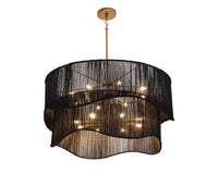 Rhine Black & Brass Chandelier