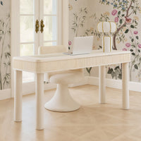 Lexi 55" Cream 2-Drawer Desk
