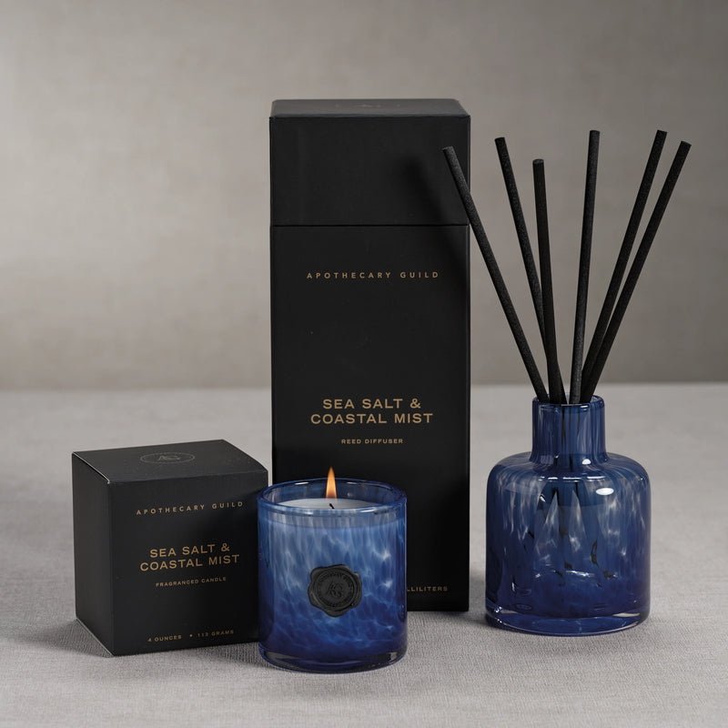 Opal Diffuser in Gift Box - Dark Blue/Sea Salt & Coastal Mist (Set of 4)