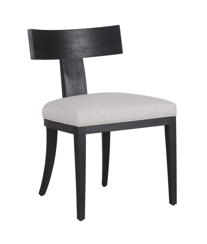 Rowan Modern Beige Linen + Black Walnut Dining Chair (Set of 2)