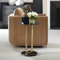 Fletcher Black & Gold Accent Table