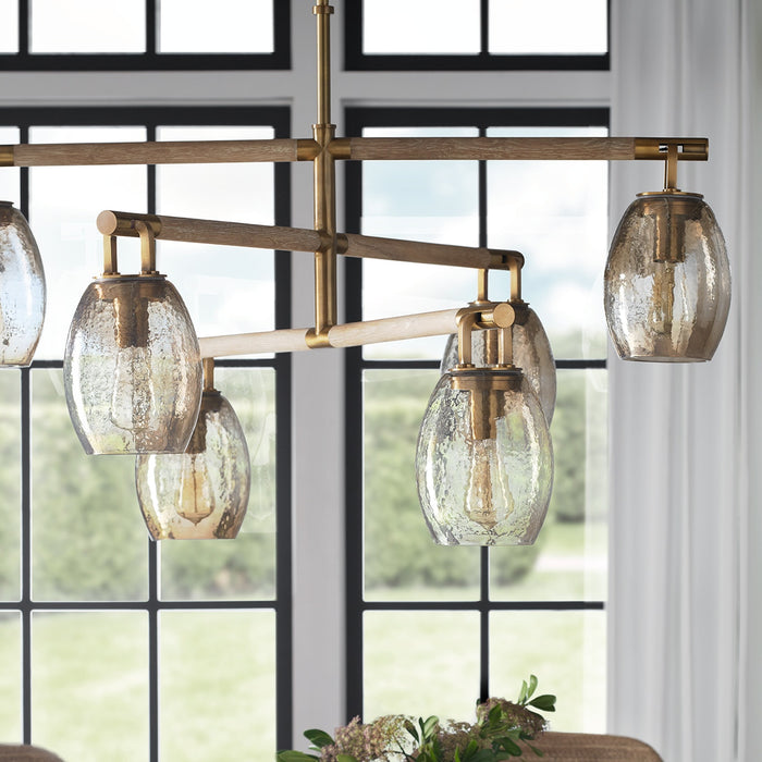 Octavia Amber & Gold Chandelier