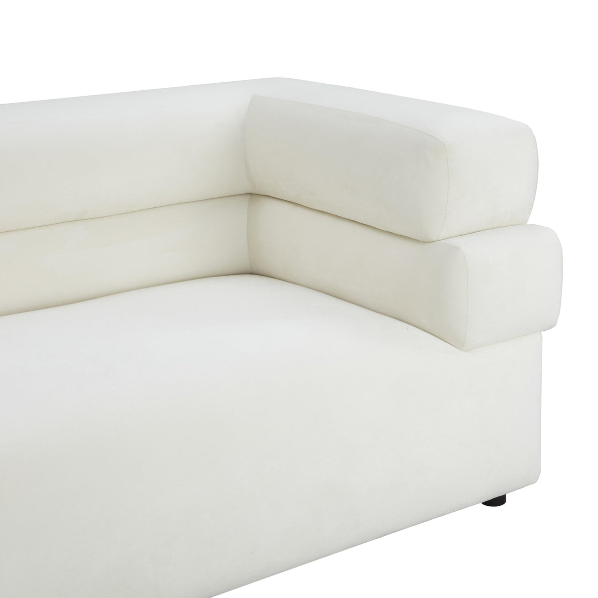 Sadie 98" Cream Performance Velvet Sofa