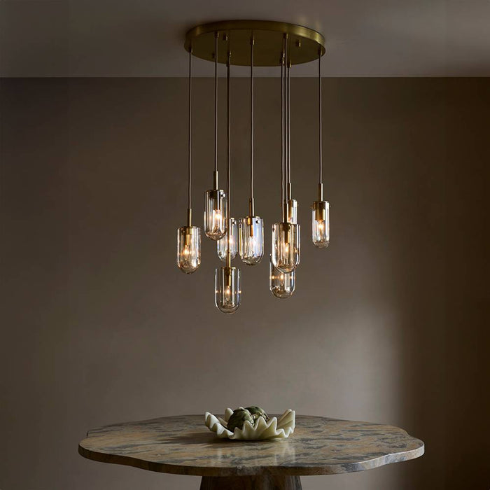 Javier 25" Champagne Crystal Multi-Port Chandelier