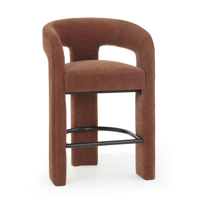 Malone Rust Red Performance Chenille Stool