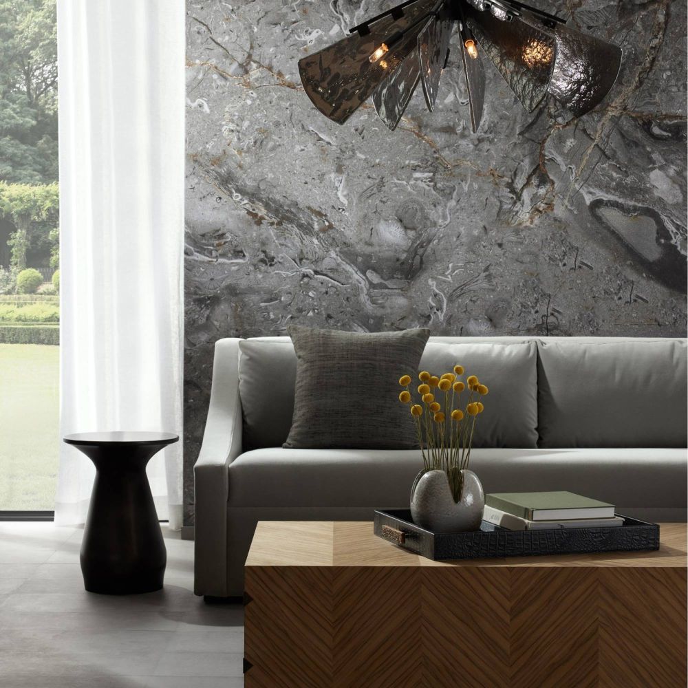 Bourdeaux 90" Flint Velvet Sofa