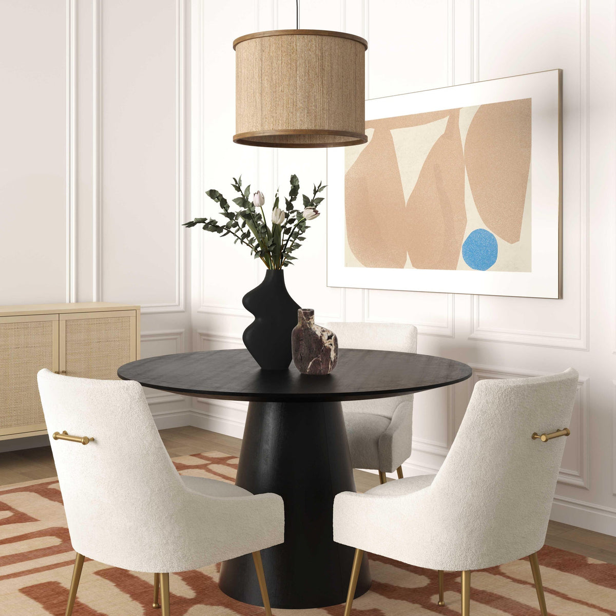 Sammi Round Oak Dining Table (2 Sizes Available 41"-60")