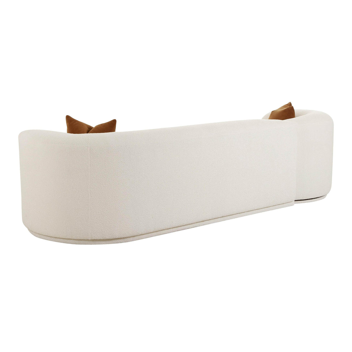 Pablo 111.8" Cream Boucle 2-Piece Modular RAF Sofa
