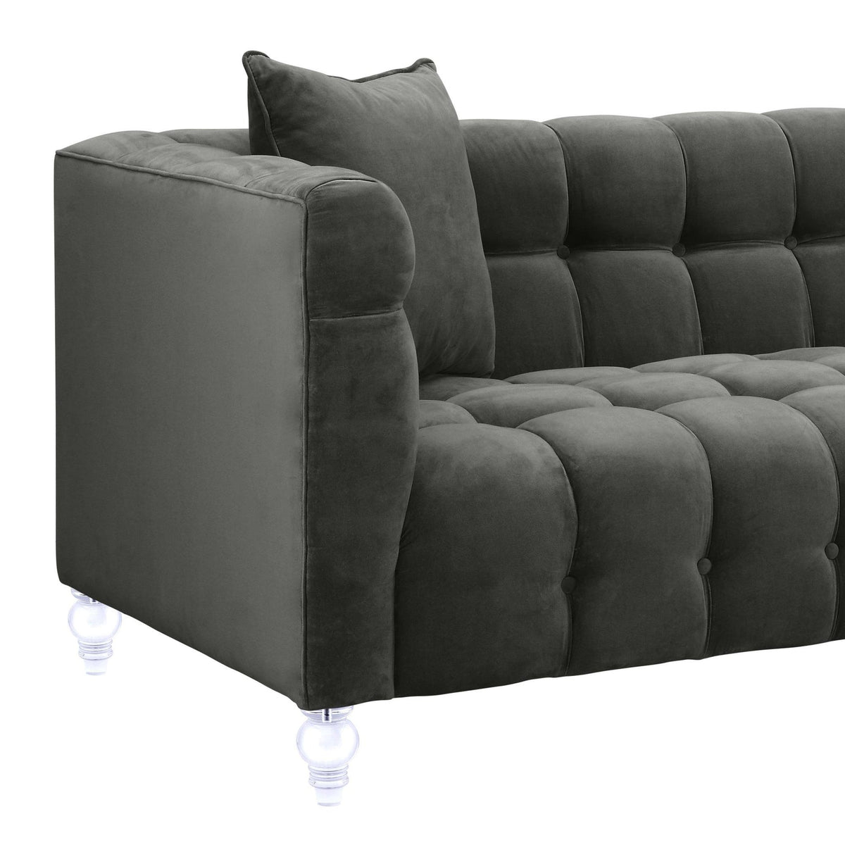 Belgravia 90.6" Grey Performance Velvet Sofa