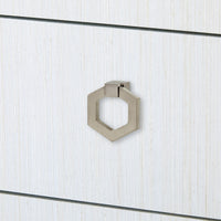 Selena 30" Platinum Shimmer & Gold End Table/Nightstand