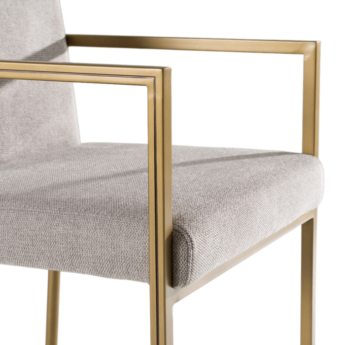 Cima Light Grey & Gold Counter Stool